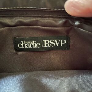 Charming Charlie RSVP Shiny Black Wristlet